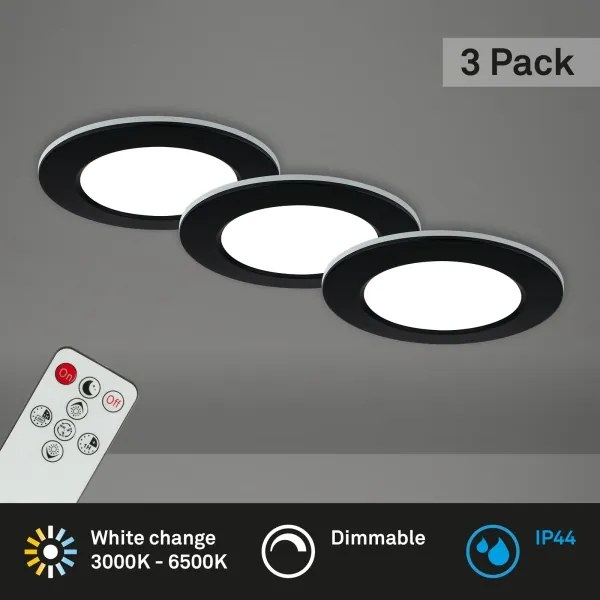 SET 3x corp de iluminat LED dimabil pentru baie LED/4,8W/230V IP44 Briloner + telecomandă