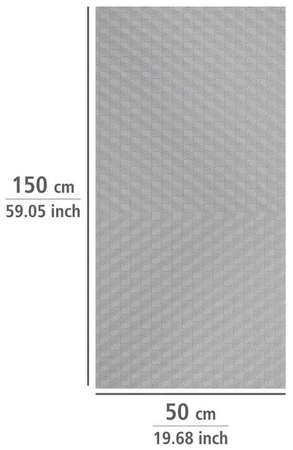 Folie antialunecare pentru sertar Wenko Anti Slip, 150 x 50 cm, gri