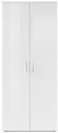 Pantofar din pal si MDF, cu 2 usi Linco III Alb, l80xA35xH190 cm