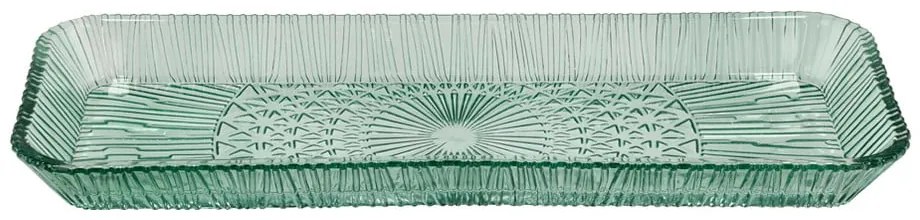 Platou verde din sticlă 14x38 cm Kusintha – Bitz