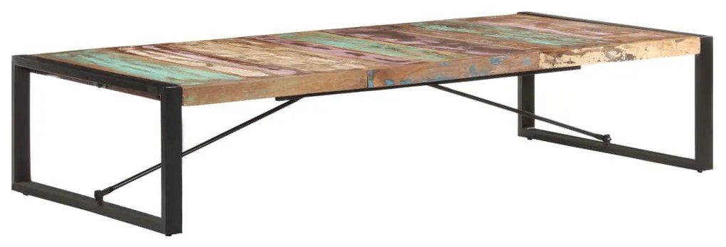 Masuta de cafea, 180 x 90 x 40 cm, lemn masiv reciclat 1, Negru, 180 x 90 x 40 cm, Lemn masiv reciclat