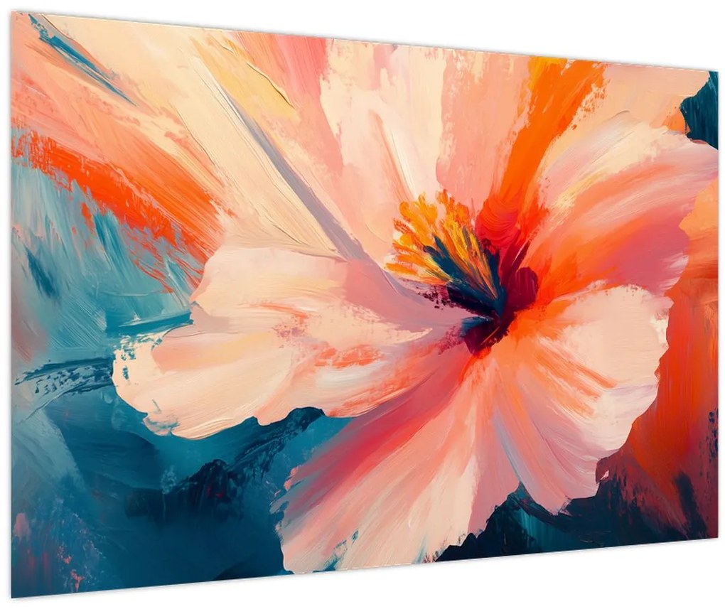 Tablou - Floare pictată (90x60 cm)