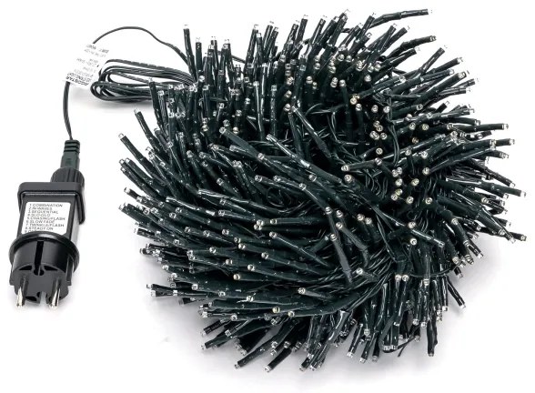 Aigostar - Instalație luminoasă LED de exterior pentru Crăciun, 600 LED, 8 funcții, 18 m, IP44, alb cald