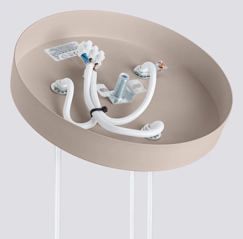 Lustră taupe din metal ø 19,5 cm Gleam – Sollux