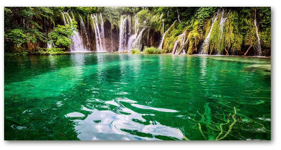 Tablou pe sticlă acrilică Lacul plitvice