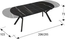 Masa dining extensibila design lux Antea