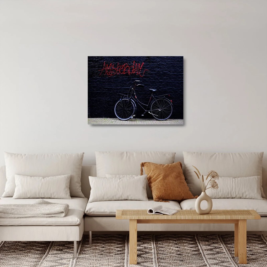 Tablou pe sticlă cu carusel din Amsterdam (70x50 cm)