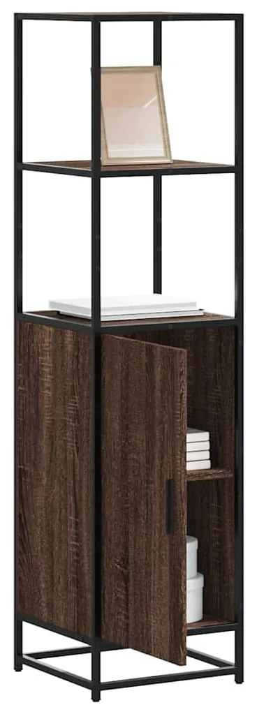 vidaXL Dulapuru stejar maro 35,5x35x139 cm lemn și metal prelucrat
