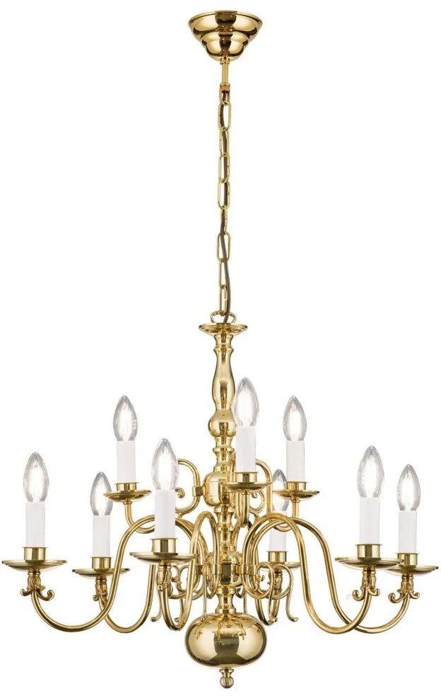 Candelabru 9 brate design clasic FLAMISCH, alama lucioasa