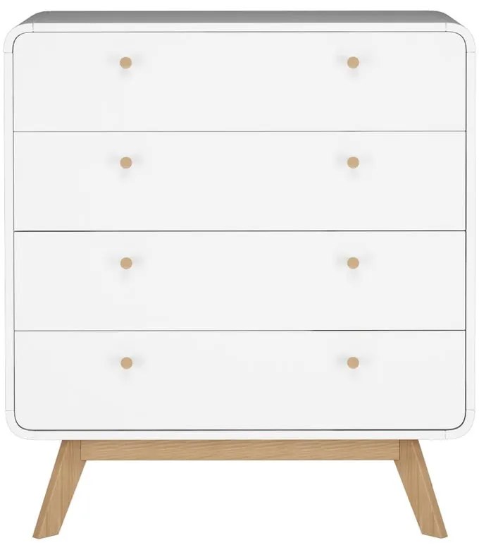 Comodă albă înaltă 80x88 cm Caitlin – Støraa