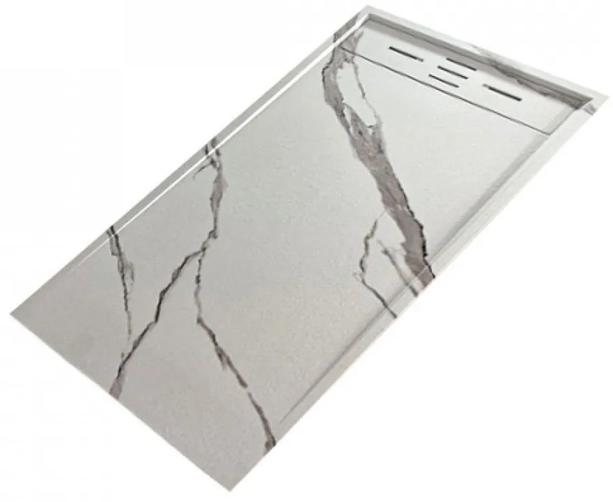 Cadita de Baie din Compozit, 100×80 cm, Carrara White LS