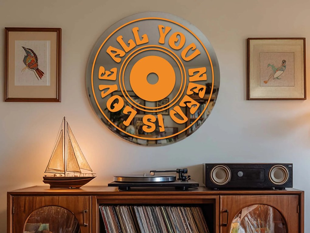 Autocolant pentru oglindă S42 – CD- All you need is love
