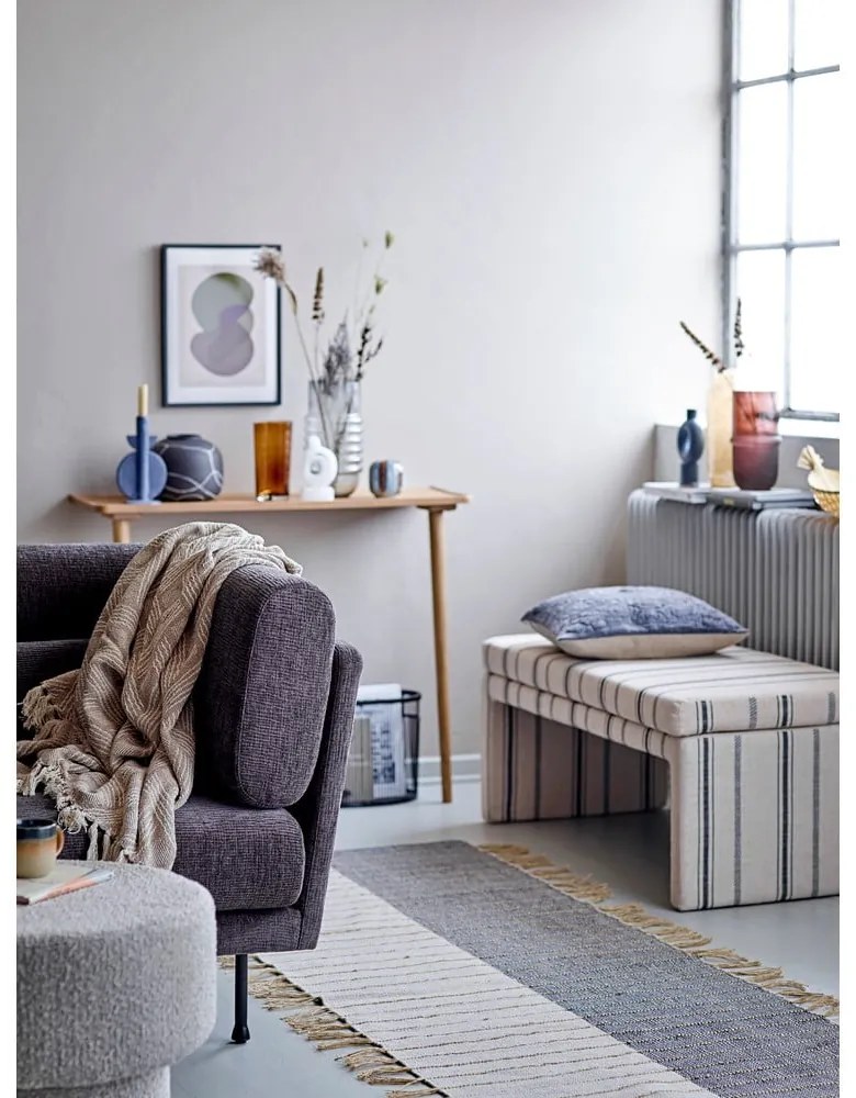 Vază de teracotă Bloomingville Niza, înălțime 16,5 cm, negru