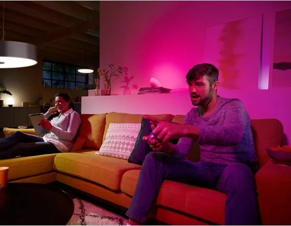 SET 2x LED Bec dimmabil Philips Hue WHITE AND COLOR AMBIANCE E27/9W/230V 2000-6500K
