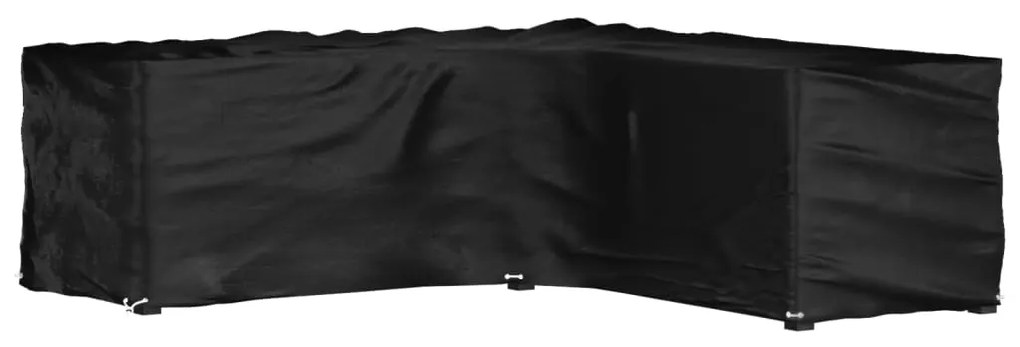 vidaXL Husă mobilier de grădină în formă de L 16 ocheți, 285x285x90 cm