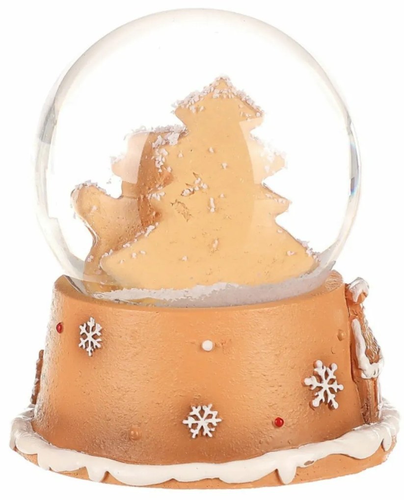 Decorațiune de Crăciun Om de zăpadă din turtădulce, poliresin, 9 cm