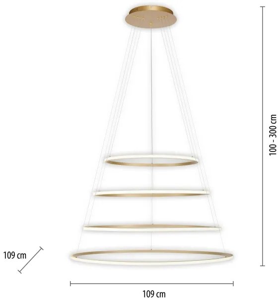 Lustră LED dimabilă pe cablu Paul Neuhaus 2124-60 TESSARA LED/97W/230V + telecomandă