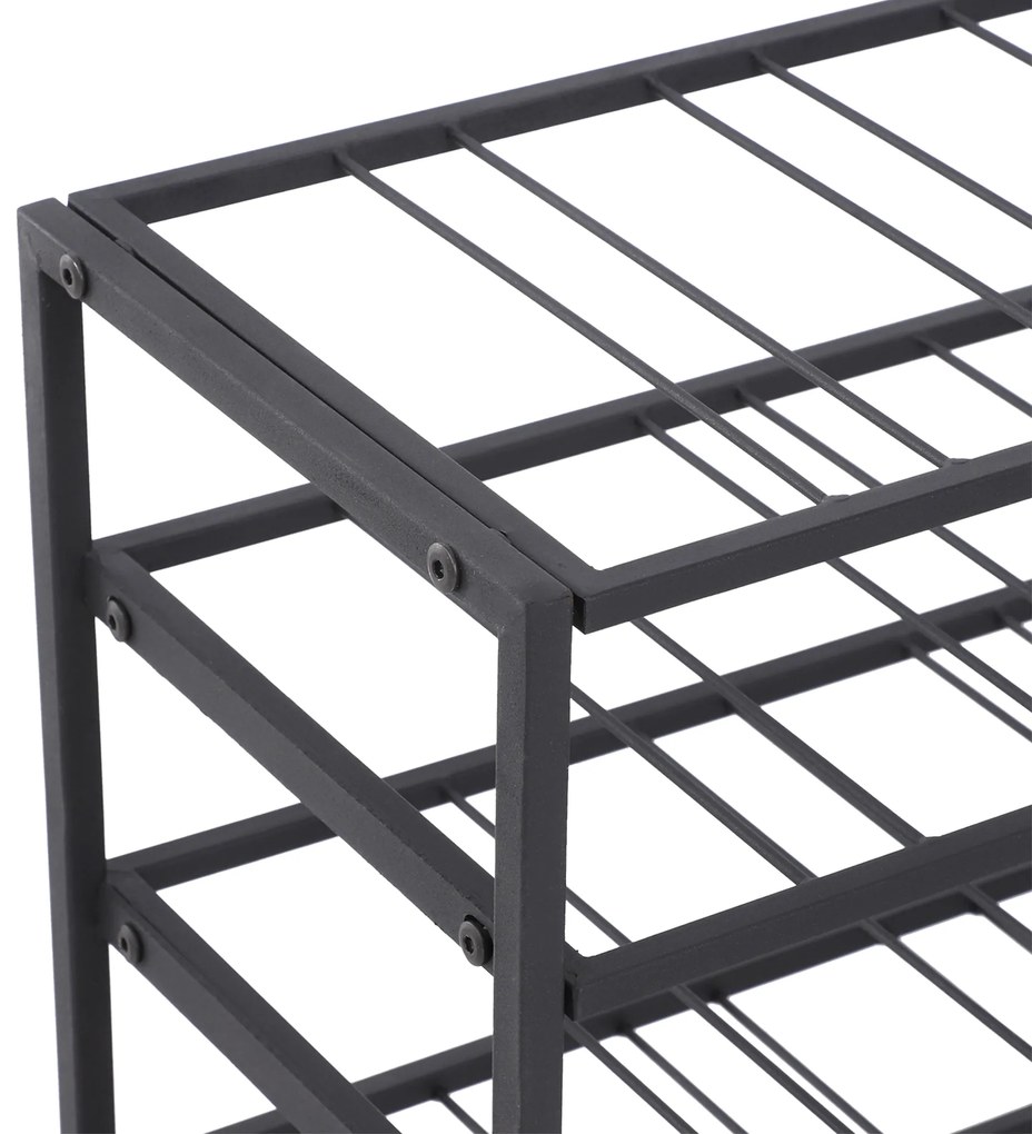 HOMCOM Etajeră pentru sticle de vin, capacitate 54 sticle, metal negru, ideală pentru crame | Aosom Romania