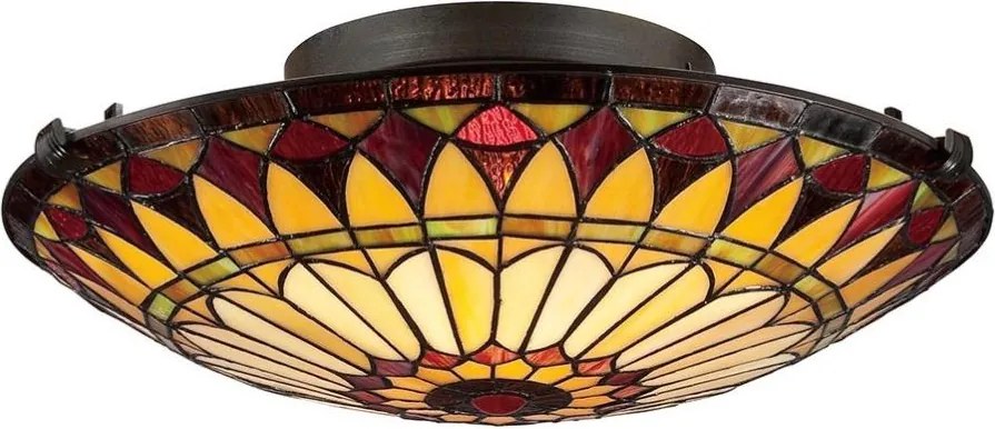 Elstead QZ-WEST-END-F - Plafonieră Tiffany WEST 2xE27/75W/230V