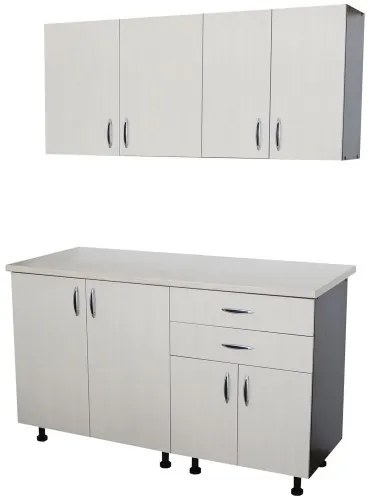 Bucatarie Sofia 1.4 metri cu blat travertin