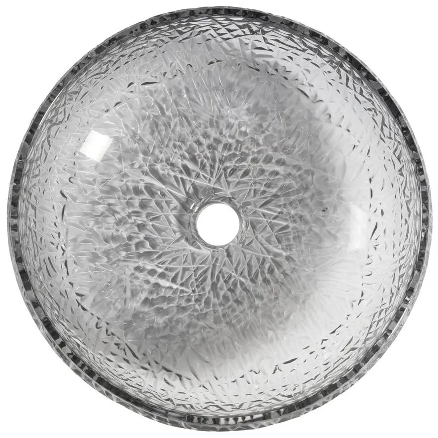 Chiuvetă neagră rotundă din sticlă ø 42 cm Gaviota – Sapho