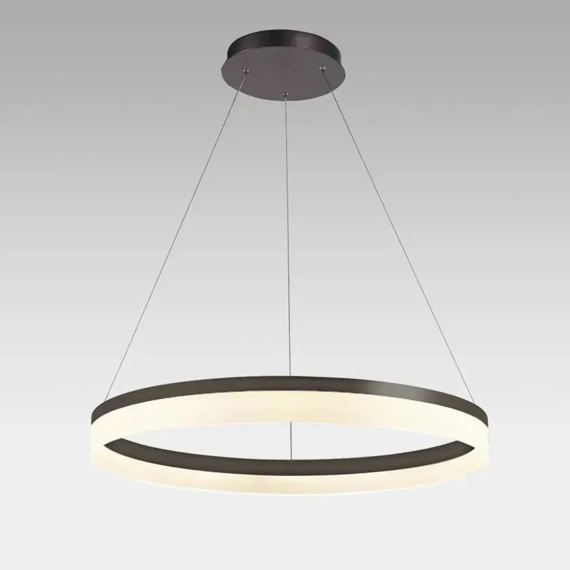 Lustra LED circulara suspendata Ara 60cm, Bronz