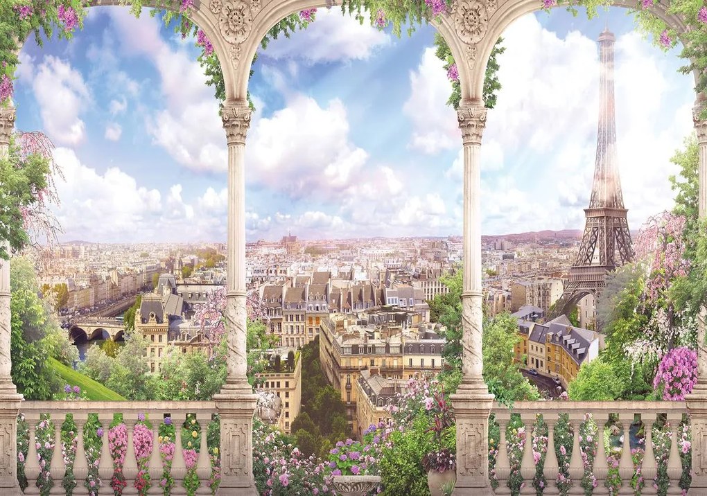 Fototapet - Privire spre Turnul Eiffel (152,5x104 cm)