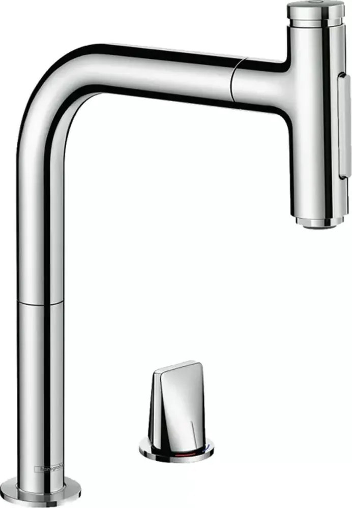 Baterie bucatarie cu dus extractibil Hansgrohe Metris M71 200 cu 2 jeturi 73818000