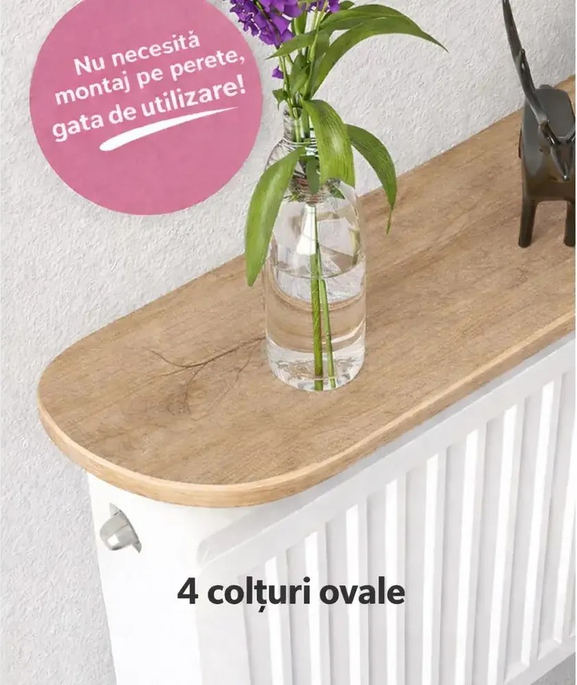 Raft perete, suport calorifer, nuc, Homs, 100x18  cm, L007