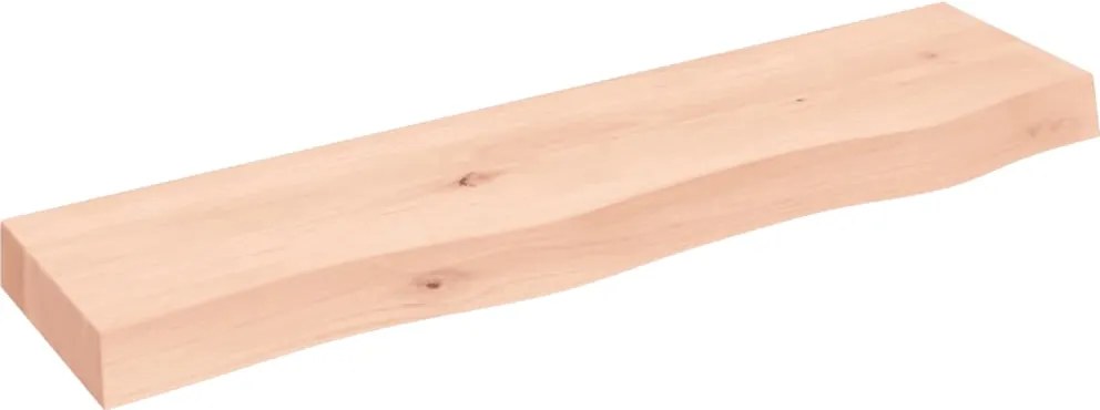 vidaXL Poliță de perete, 80x20x6 cm, lemn masiv de stejar netratat