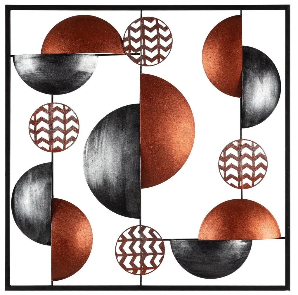 Decoratiune de perete Metal Aurora, Multicolor, 55x0,08x55 cm