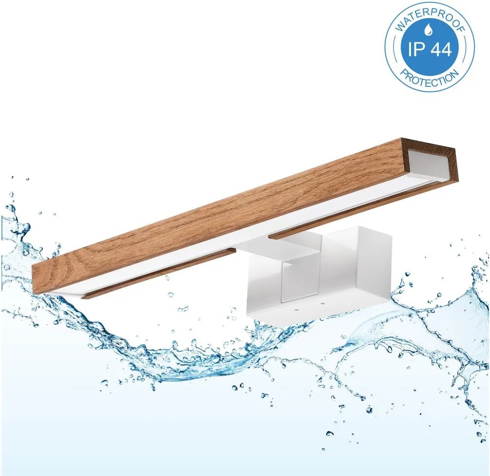 Brilagi - Iluminare LED pentru oglindă de baie 3-în-1 WOODY MIRROR LED/8W/230V IP44 alb/stejar cireș