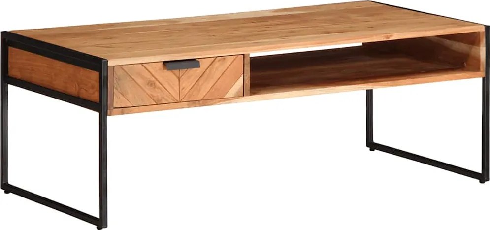 vidaXL Măsuță de cafea, 110x55x40 cm, lemn masiv acacia