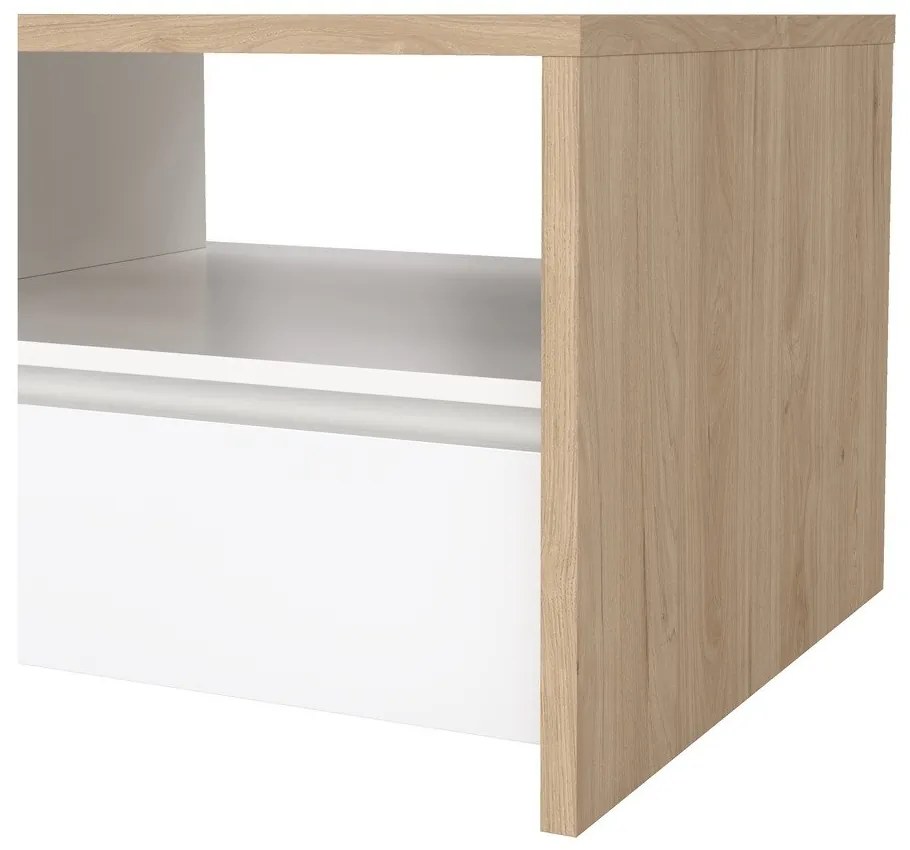 Măsuță de cafea albă-în culoare naturală 60x120 cm Next – Tvilum