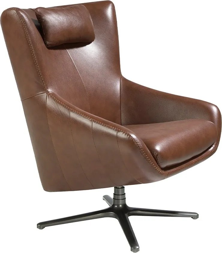 Fotoliu pivotant tapitat cu piele sintetica George