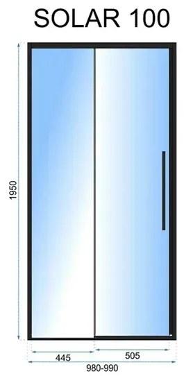 Usa de nisa culisanta Rea Solar 100 cm sticla 6 mm auriu