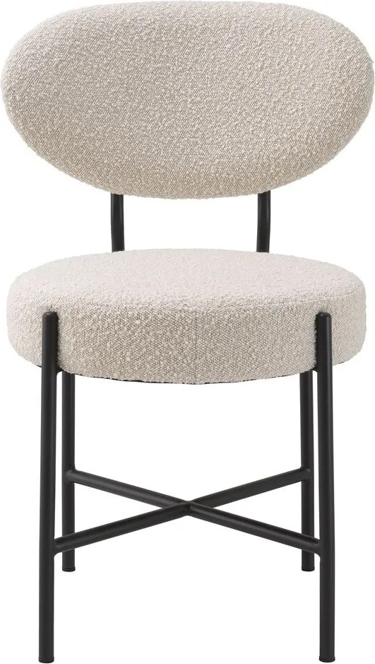 Set de 2 scaune design LUX Vicq, boucle crem 115034 HZ