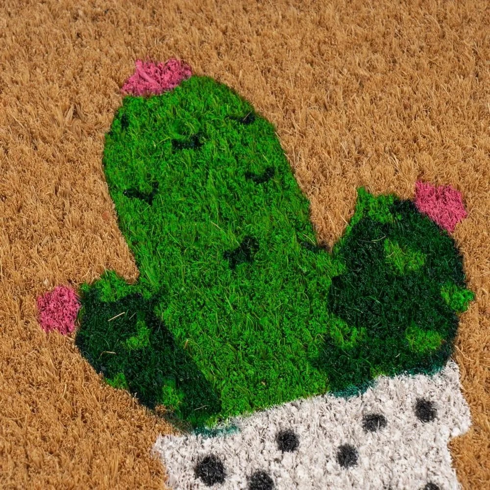 Covoraș de intrare din fibre de nucă de cocos 25x75 cm Cactus – Casa Selección