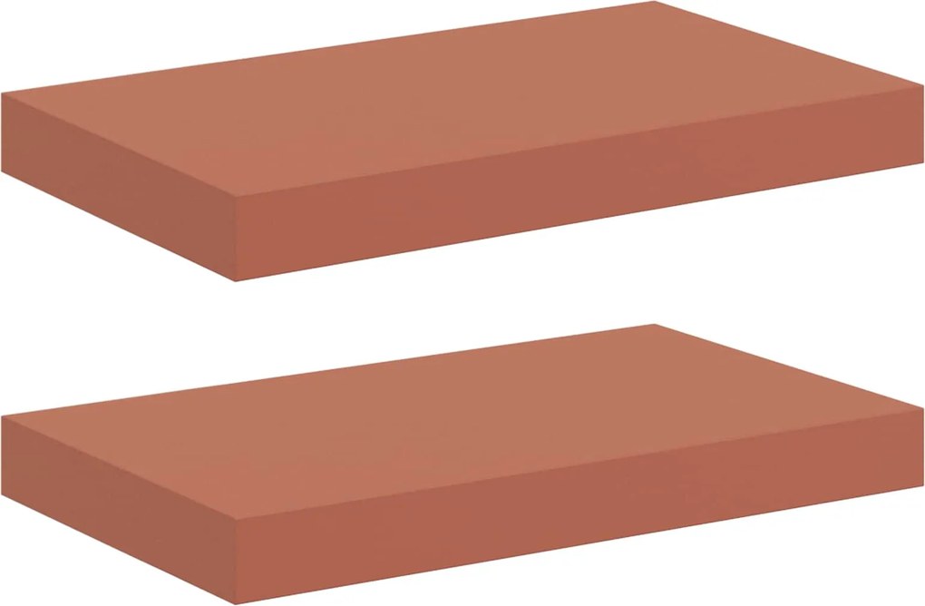 vidaXL Raft de perete 2 pcs Roșu 40 x 23,5 x 4 cm Lemn compozit