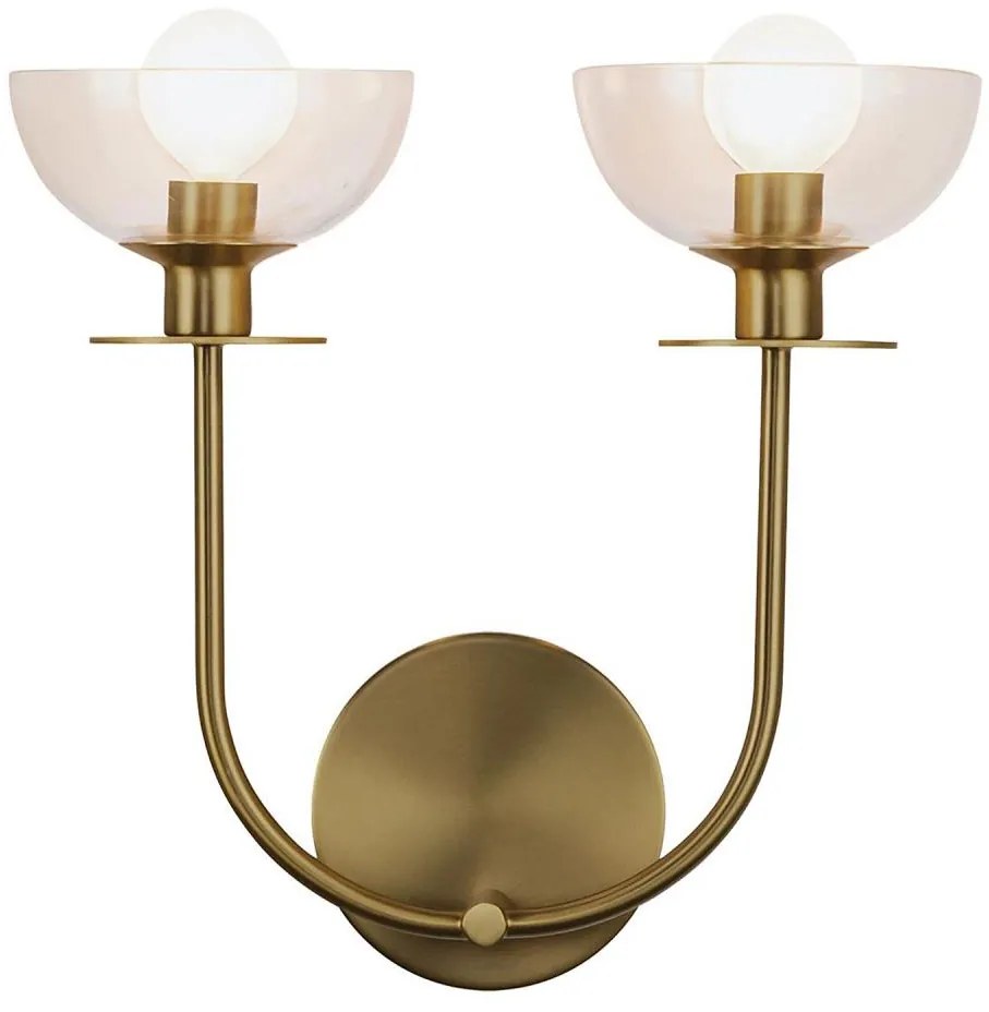 Alora Mood ALM-SYLVIA-2WB-BG-CL - Aplica de perete SYLVIA 2xE14/40W/230V, finisaj auriu