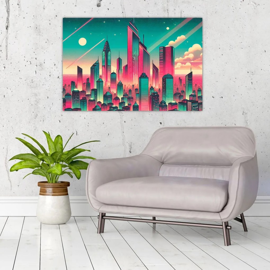 Tablou – Metropolă în stil pop-art (90x60 cm)