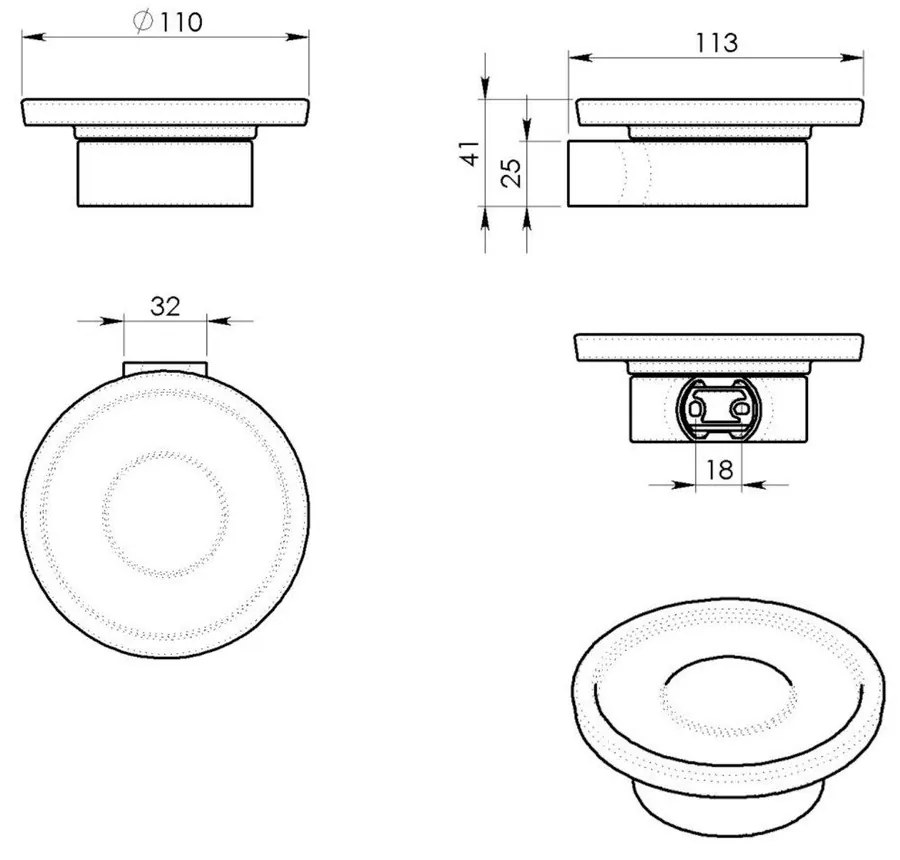 Săpunieră albă/aurie de montat pe perete din sticlă Gedy Pirenei – Sapho
