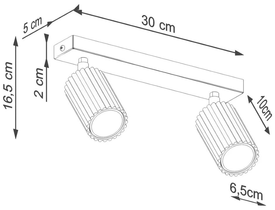 Spot crem 6,5x30 cm Gleam – Sollux