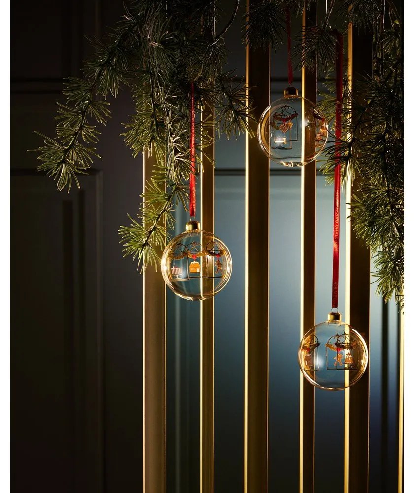 Glob de Crăciun suflat manual din sticlă ø 8 cm Annual Christmas Bauble – Holmegaard