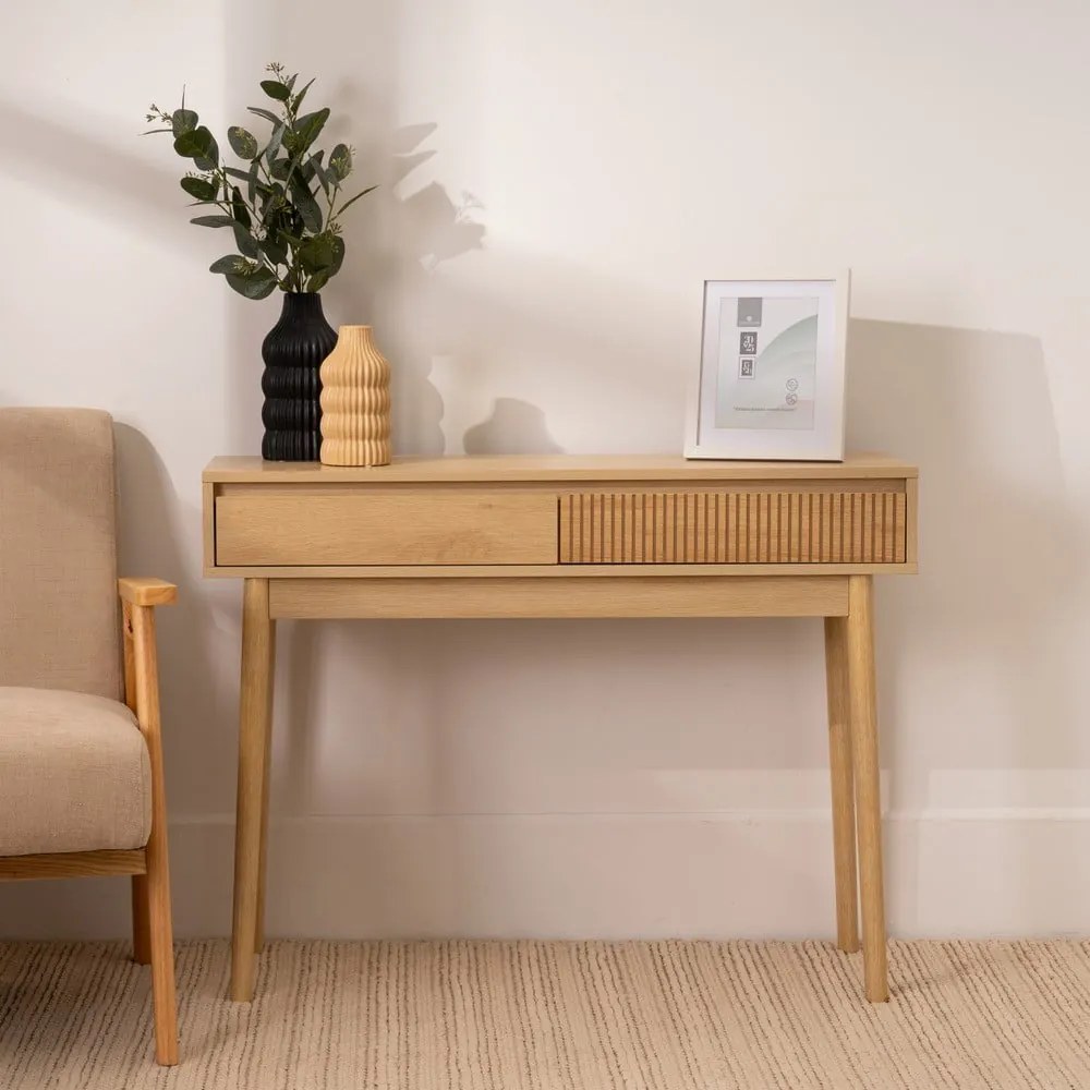 Masă consolă în culoare naturală 30x100 cm Iona – Casa Selección