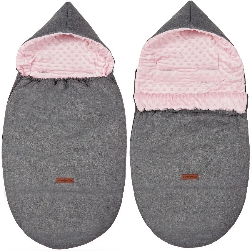 ShopJK SAC PENTRU CĂRUCIOR PRIMĂVARĂ/TOAMNĂ GRI - ROZ 017377