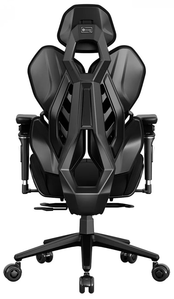 RXGAMER K6-6001 Scaun ergonomic, cotiere 5D, tetiera 2D, mecanism multifunctional inclinare/blocare, pivotant, Textil, Negru