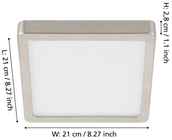 Eglo 900594 - Plafonieră LED dimabilă FUEVA LED/17W/230V crom