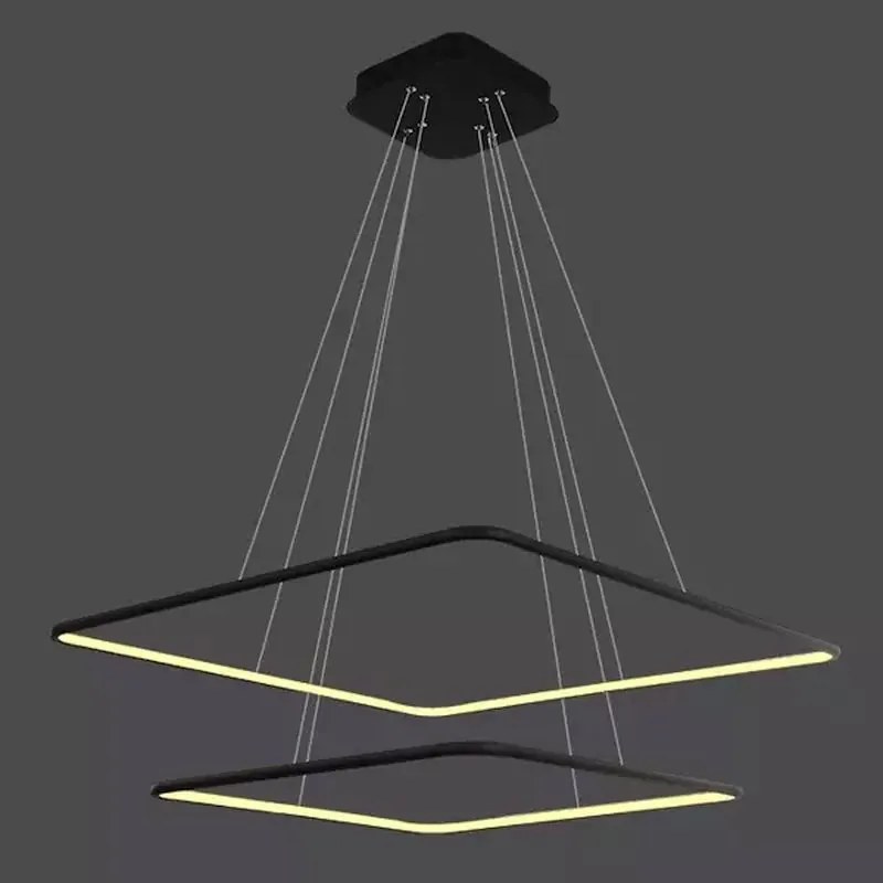Altavola Design Ledowe Kwadraty lampă suspendată 2x75 W negru LA077/P_60_in_3k_black