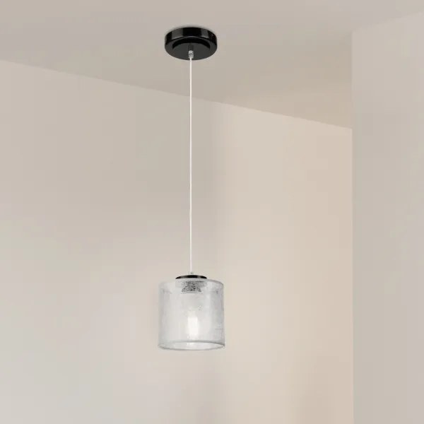 Pendul pe cablu ROSA 1xE27/60W/230V negru/gri